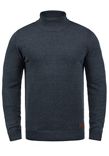 Blend Latif Herren Rollkragenpullover Pullover Strickpullover mit Rollkragen, Größe:L, Farbe:Navy (70230) von b BLEND