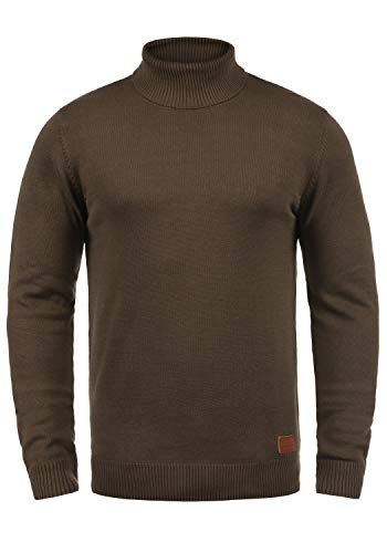 Blend BHLatif Herren Rollkragenpullover Pullover Strickpullover mit Rollkragen Rippbündchen Baumwollmischung Regular fit, Größe:2XL, Farbe:Mocca Mix (70816) von b BLEND