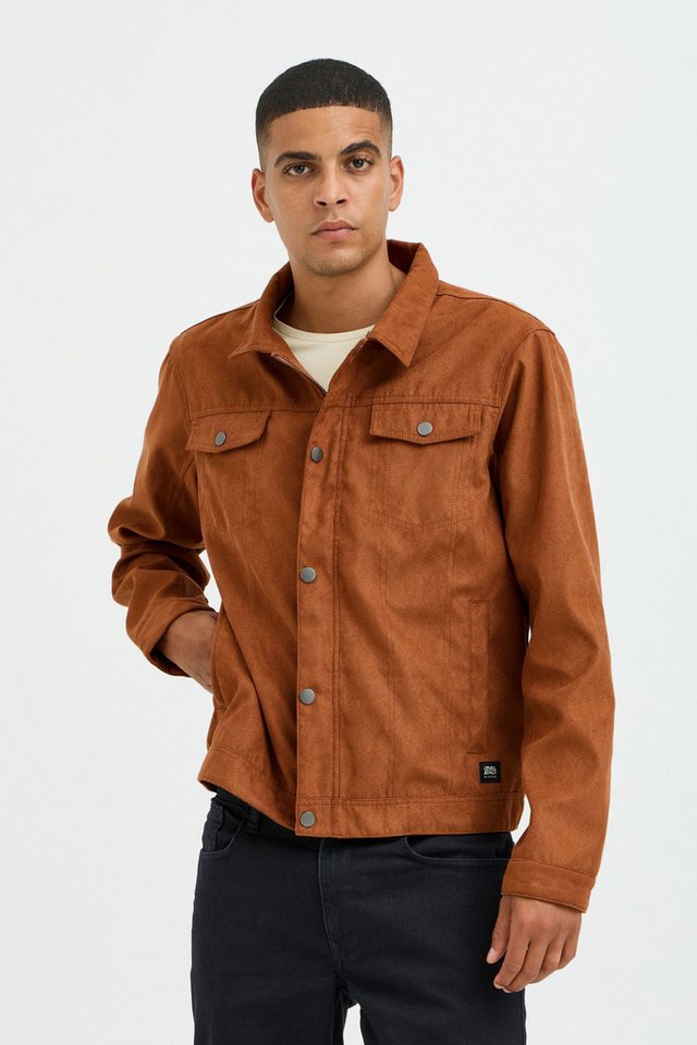 Blend Lederimitatjacke BHJacket Moderne Kunstlederjacke mit Taschen von Blend