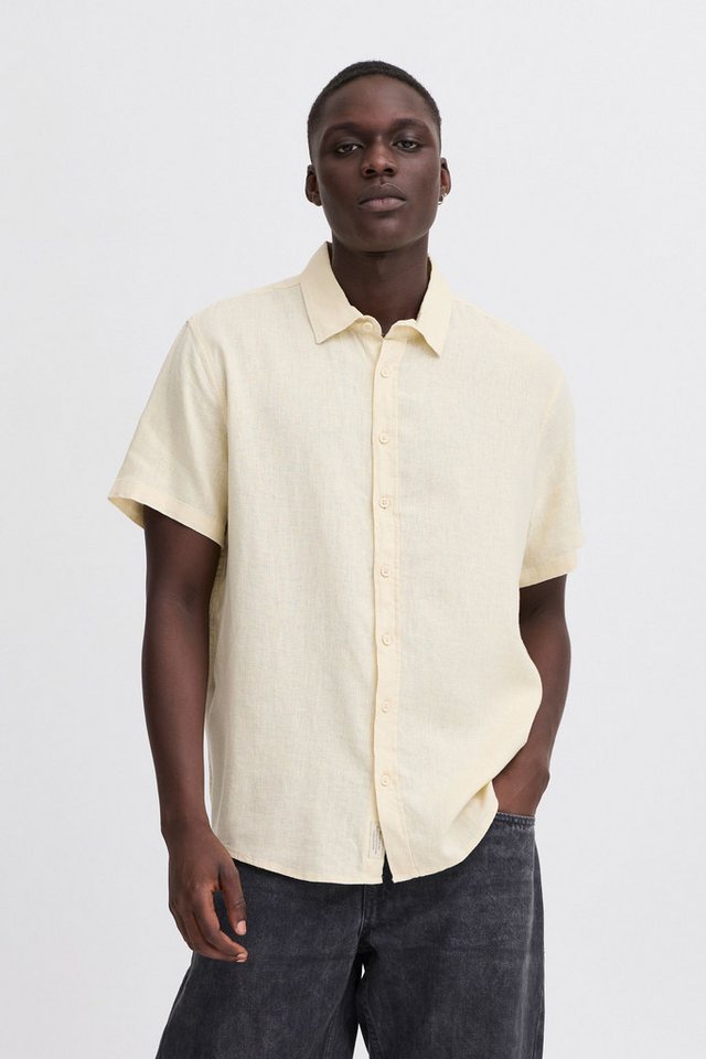 Blend Leinenhemd BHVIC Stilvolles Kurzarmhemd aus Leinenmix von Blend