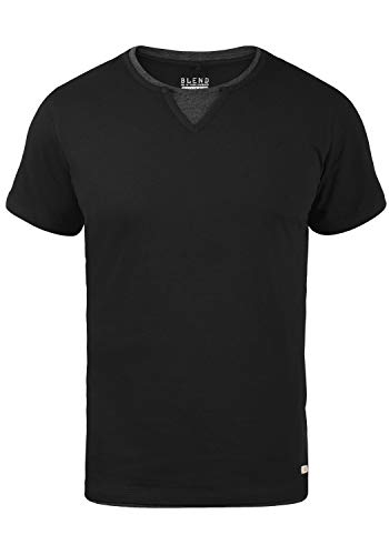 Blend Leonis Herren T-Shirt Kurzarm Shirt mit Rundhalsausschnitt, Größe:XL, Farbe:Black (70155) von b BLEND