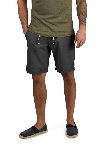 Blend Lias Herren Leinenshorts Kurze Leinenhose Bermuda Regular Fit, Größe:3XL, Farbe:Phantom Grey (70010) von b BLEND