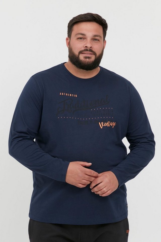 Blend Longshirt BHBDoppter Klassisches Langarmshirt mit Rundhalsausschnitt und Print von Blend