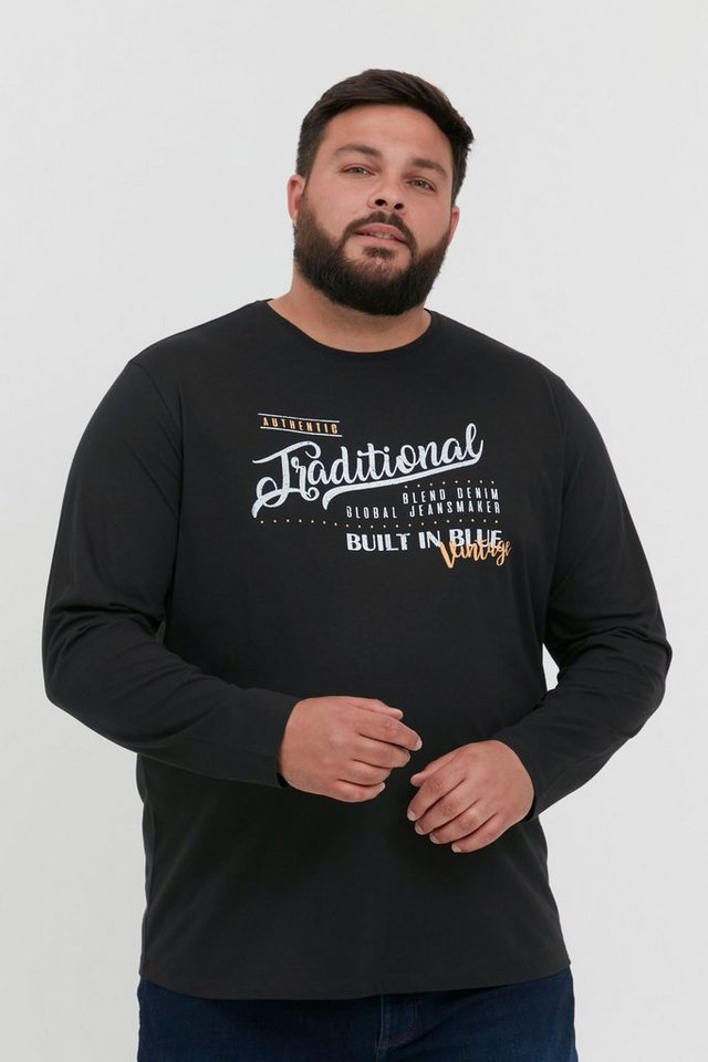 Blend Longshirt BHDopper Big & Tall Langarmshirt mit Rundhals und Print, auch in großen Größen von Blend