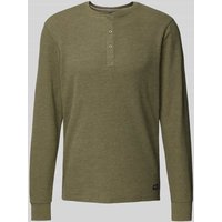 Blend Longsleeve mit Knopfleiste in Oliv, Größe XXL von Blend