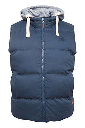 Blend BHJens BT Herren Weste Outdoor-Weste Dick gepaddete Weste mit Sweat-Kapuze Regular Fit Big&Tall, Größe:4XL, Farbe:Dress Blues (194024) von b BLEND