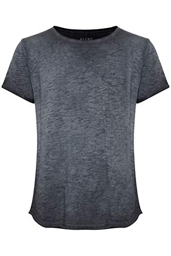 Blend Mino Herren T-Shirt Kurzarm Shirt Basic mit Rundhalsausschnitt, Größe:M, Farbe:Black (70155) von b BLEND