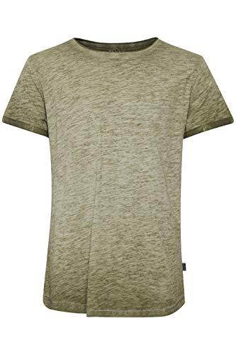 Blend Mino Herren T-Shirt Kurzarm Shirt Basic mit Rundhalsausschnitt, Größe:M, Farbe:Dusty Olive Green (77203) von b BLEND