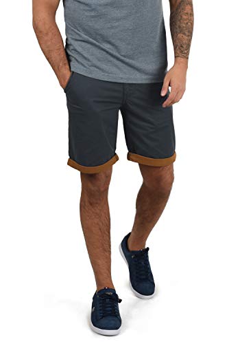 Blend Neji Herren Chino Shorts Bermuda Kurze Hose Mit Gürtel Aus 100% Baumwolle Regular Fit, Größe:M, Farbe:India Ink (70151) von b BLEND