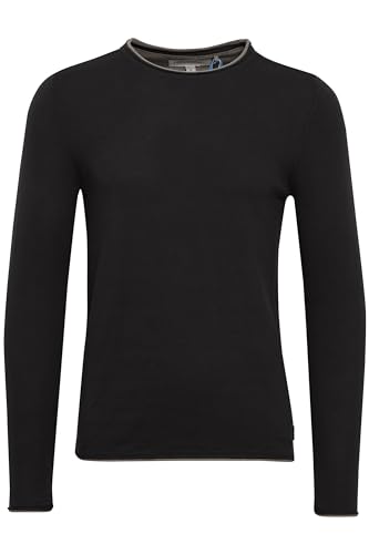 Blend Odin Herren Strickpullover Feinstrick Pullover Mit Rundhals Aus 100% Baumwolle, Größe:XL, Farbe:Black (70155) von b BLEND