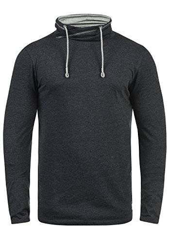 Blend BHPallo Herren Longsleeve Langarmshirt Shirt mit Tube-Neck-Kragen, Größe:L, Farbe:Charcoal (70818) von b BLEND