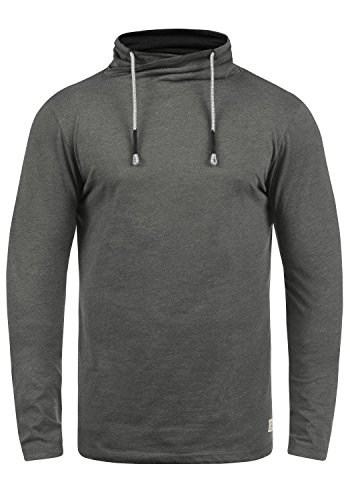 Blend BHPallo Herren Longsleeve Langarmshirt Shirt mit Tube-Neck-Kragen, Größe:L, Farbe:Pewter Mix (70817) von b BLEND