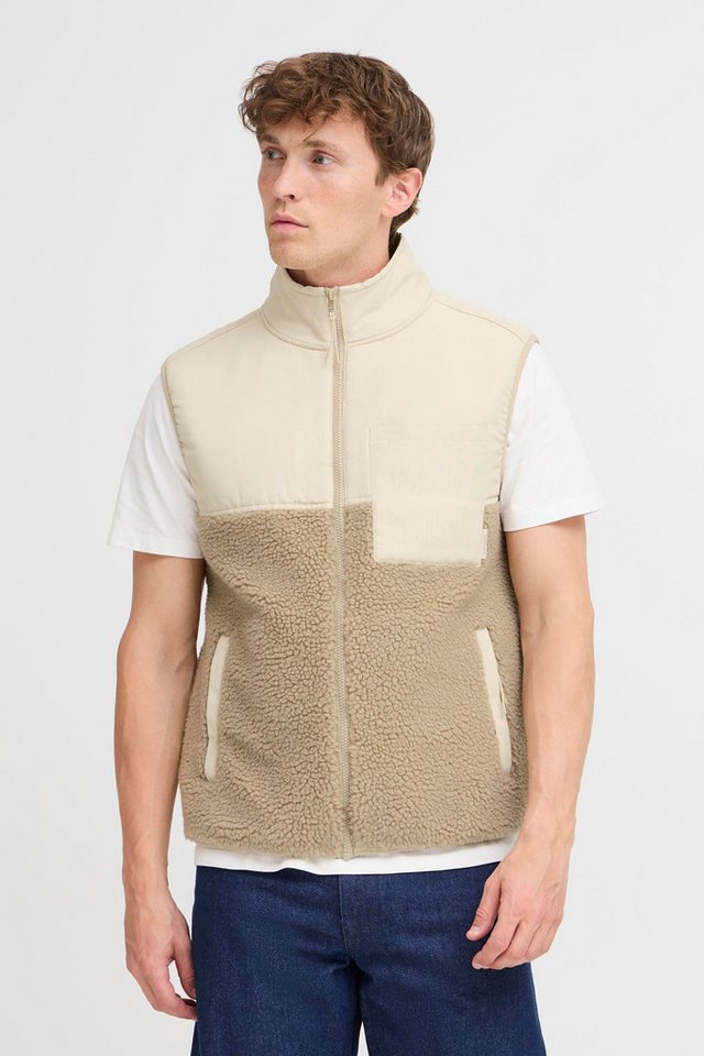Blend Plüschweste BHERMIN Sportliche Teddy-Weste in Colorblock-Optik von Blend
