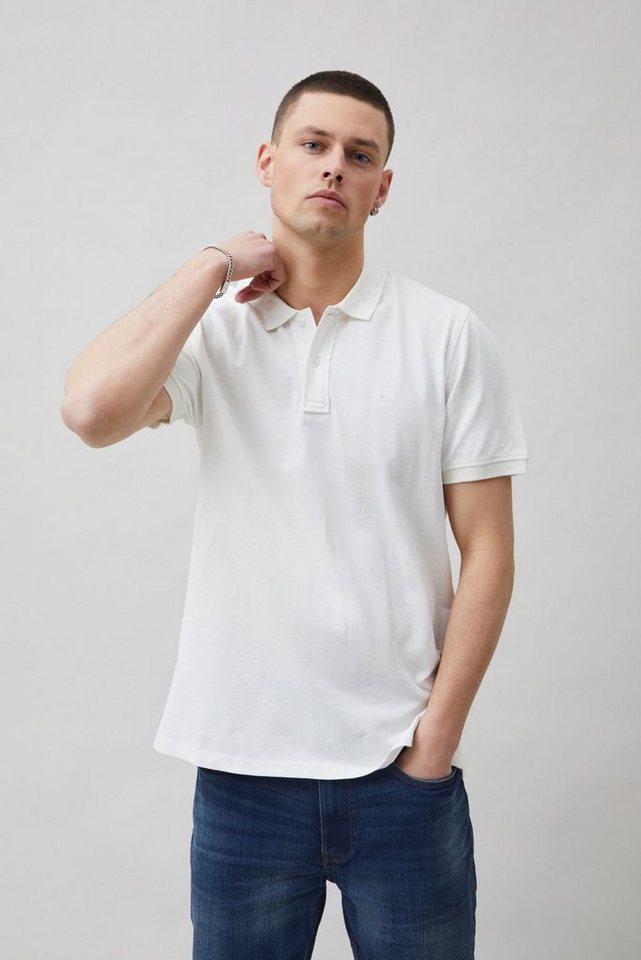 Blend Poloshirt Polo Shirt Übergrößen Kurzarm Hemd aus Baumwolle 5153 in Weiß von Blend