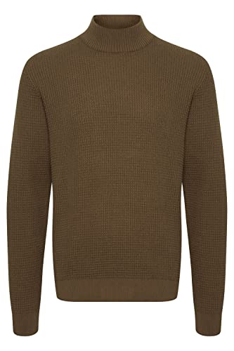 Blend 20714631 Herren Strickpullover Feinstrick Pullover mit Rollkragen Struktur-Strick, Größe:3XL, Farbe:Teak (190617) von b BLEND