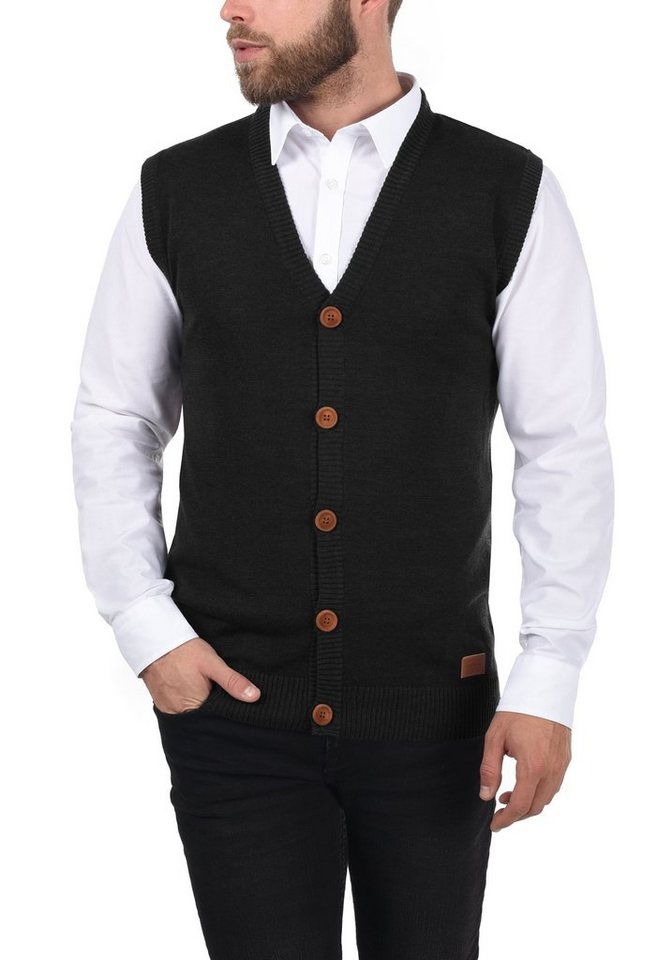 Blend Pullunder BHLennardo Stilvoller Pullunder mit Holzknopf-Leiste von Blend