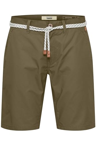 Blend Ragna Herren Chino Shorts Bermuda Kurze Hose Mit Kordel-Gürtel Aus 100% Baumwolle Regular Fit, Größe:M, Farbe:Dusty Green (70595) von b BLEND