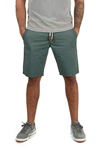 Blend Ragna Herren Chino Shorts Bermuda Kurze Hose Mit Kordel-Gürtel Aus 100% Baumwolle Regular Fit, Größe:S, Farbe:Balsam Green (77189) von b BLEND