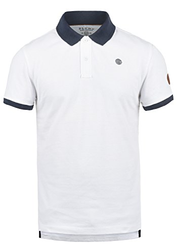 Blend Ralf Herren Poloshirt Polohemd T-Shirt Shirt Mit Polokragen Aus 100% Baumwolle, Größe:L, Farbe:White (70002) von b BLEND