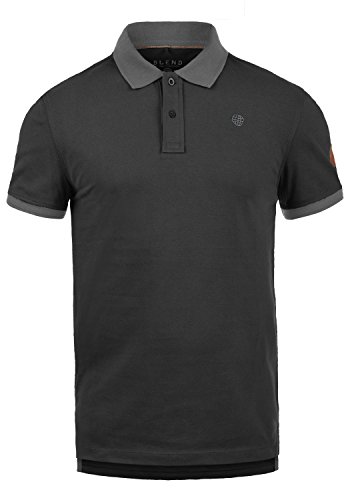 Blend Ralf Herren Poloshirt Polohemd T-Shirt Shirt Mit Polokragen Aus 100% Baumwolle, Größe:S, Farbe:Black (70155) von b BLEND