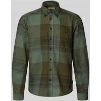 Blend Regular Fit Freizeithemd mit Button-Down-Kragen Modell 'Dac' in Oliv, Größe XXL von Blend