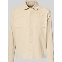 Blend Regular Fit Hemdjacke aus Cord Modell 'FABER' in Offwhite, Größe 3XL von Blend