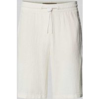 Blend Regular Fit Leinenshorts mit Tunnelzug Modell 'MORGAN' in Weiss, Größe XXL von Blend