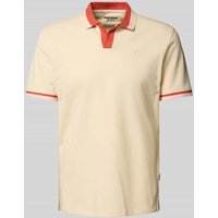 Blend Regular Fit Poloshirt mit V-Ausschnitt Modell 'Evo' in Sand, Größe XXL Blend Regular Fit Poloshirt mit V-Ausschnitt Modell 'Evo' in Sand, Größe XXL von Blend