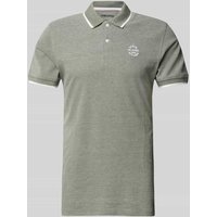 Blend Regular Fit Poloshirt mit gerippten Abschlüssen Modell 'NATE' in Oliv, Größe XXL von Blend