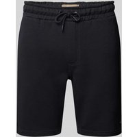 Blend Regular Fit Sweatshorts mit Label-Patch in Black, Größe L von Blend