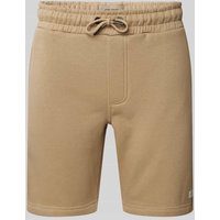 Blend Regular Fit Sweatshorts mit Label-Patch in Hellgrau, Größe XXL von Blend