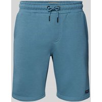 Blend Regular Fit Sweatshorts mit Label-Patch in Rauchblau, Größe XXL Blend Regular Fit Sweatshorts mit Label-Patch in Rauchblau, Größe XXL von Blend