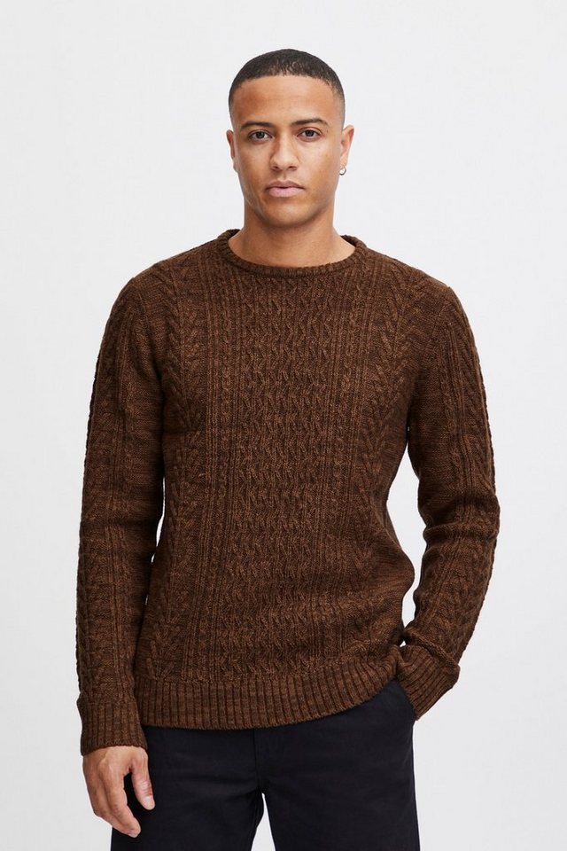 Blend Rundhalspullover BHPullover Klassischer Grobstrickpullover von Blend
