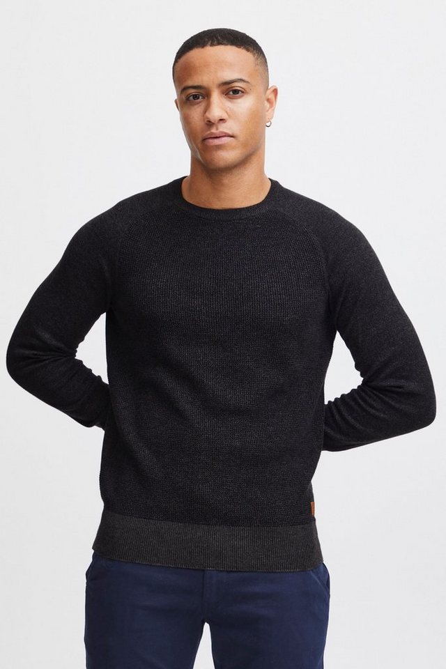 Blend Rundhalspullover BHGandolf Strickpullover mit farblich abgesetzten Akzenten von Blend