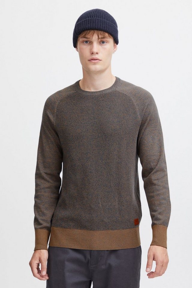 Blend Rundhalspullover BHGandolf Strickpullover mit farblich abgesetzten Akzenten von Blend