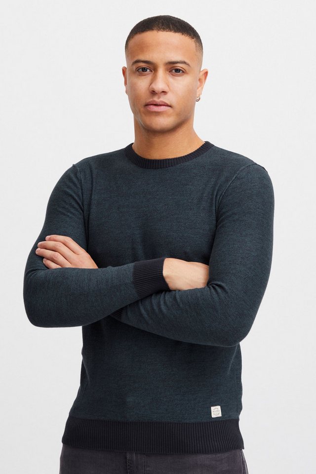 Blend Rundhalspullover BHNathan Strickpullover mit farblich abgesetzten Abschlüssen Blend Rundhalspullover BHNathan Strickpullover mit farblich abgesetzten Abschlüssen von Blend