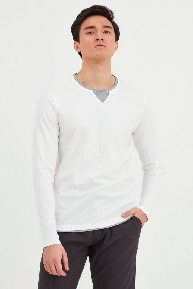 Blend Rundhalsshirt BHLeonas Klassisches Langarmshirt mit Rundhalsausschnitt in Double-Layer-Optik Blend Rundhalsshirt BHLeonas Klassisches Langarmshirt mit Rundhalsausschnitt in Double-Layer-Optik von Blend
