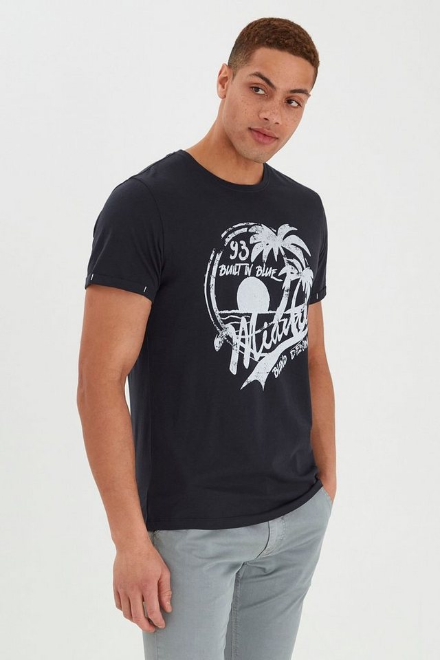 Blend Rundhalsshirt BHPerry Kurzarmshirt mit Frontprint von Blend
