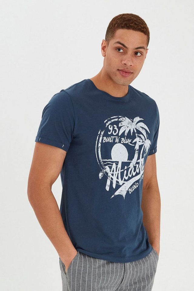 Blend Rundhalsshirt BHPerry Kurzarmshirt mit Frontprint von Blend