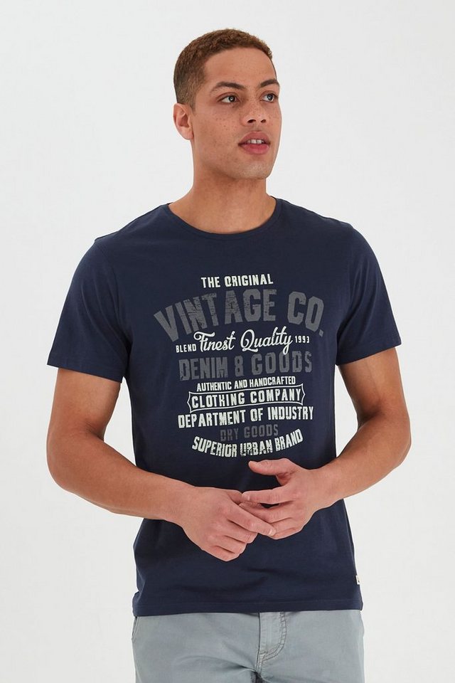 Blend Rundhalsshirt BHVadim Kurzarmshirt mit Front-Print Blend Rundhalsshirt BHVadim Kurzarmshirt mit Front-Print von Blend