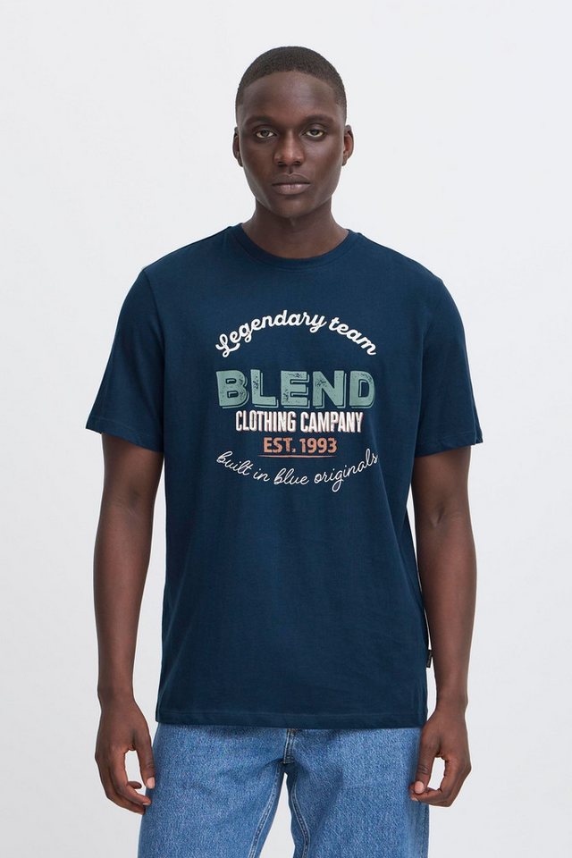 Blend Rundhalsshirt BHBenop 2 Pack Lässiges T-Shirt mit Print von Blend