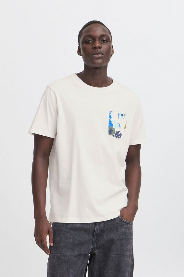 Blend Rundhalsshirt BHJEM Basic T-Shirt mit Rundhalsausschnitt und Brusttasche von Blend