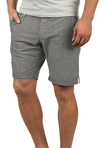 Blend Sergio Herren Chino Shorts Bermuda Kurze Hose Mit Rauten-Muster Aus 100% Baumwolle Regular Fit, Größe:XL, Farbe:Black (70155) von b BLEND