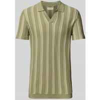 Blend Slim Fit Poloshirt mit gerippten Abschlüssen Modell 'BHAMOS' in Oliv, Größe XXL von Blend
