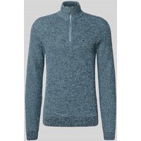 Blend Slim Fit Strickpullover mit Reißverschluss Modell 'Darik' in Hellblau, Größe XL von Blend