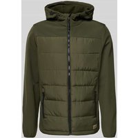 Blend Softshelljacke mit Steppnähten Modell 'EVIAN' in Oliv, Größe XXL von Blend
