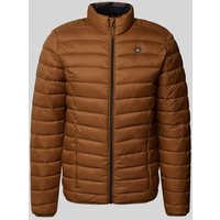 Blend Steppjacke mit Label-Patch Modell 'Romsey' in Dunkelbraun, Größe L von Blend