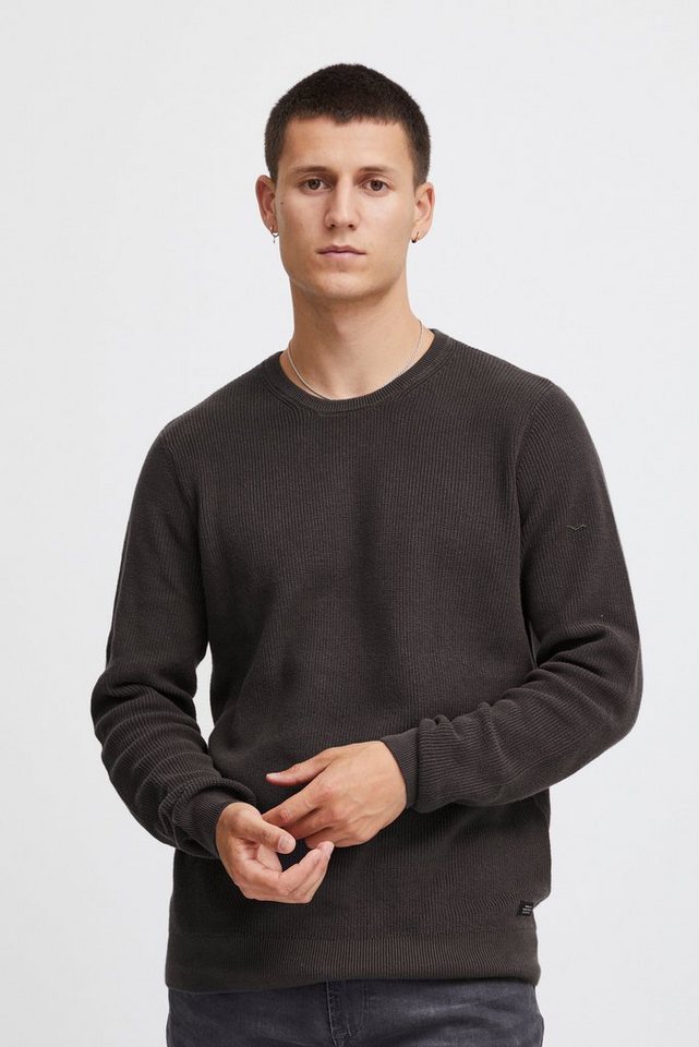 Blend Strickpullover Rundhals Strickpullover Basic Langarm BLEND Cotton Knitted Sweater - H-4349 von Blend