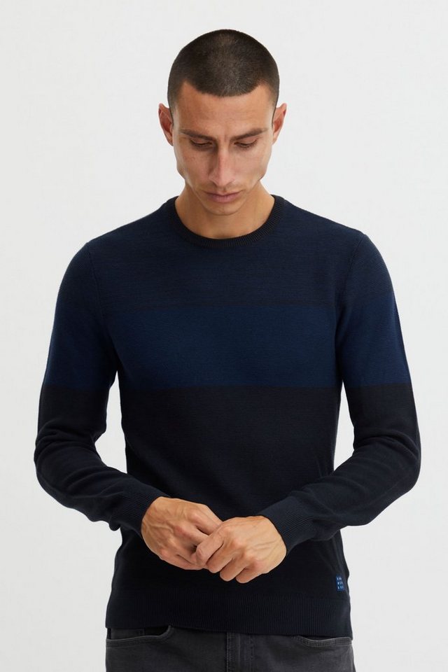 Blend Strickpullover BHNapinoa Stilvoller Feinstrick-Pullover mit Rundhalsausschnitt von Blend