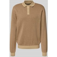 Blend Strickpullover mit Polokragen Modell 'BAO POLO KNIT' in Dunkelrot, Größe S von Blend
